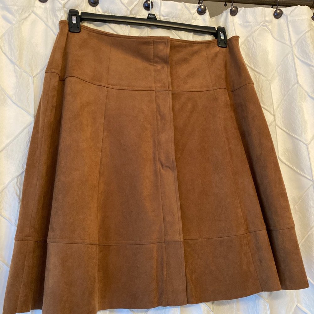 Faux Suede Skirt - Soft Surroundings XL